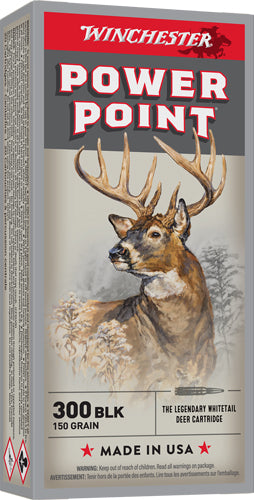 Winchester .300 AAC Blackout Power Point 150gr JSP Ammo