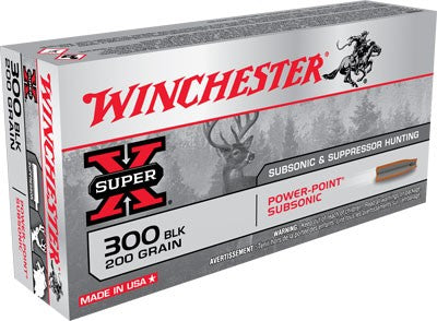 Winchester .300 AAC Blackout Super X 200gr JHP Ammo