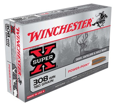 Winchester .308 Win Super-X 180gr PP Ammo