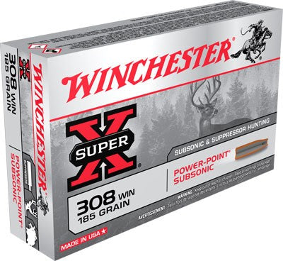 Winchester .308 Win / 7.62x51mm Super X 185gr JHP Ammo