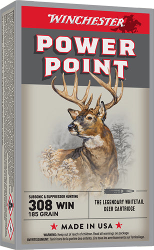 Winchester .308 Win / 7.62x51mm Super X 185gr JHP Ammo