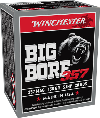 Winchester .357 Magnum Big Bore 158gr JSP Ammo