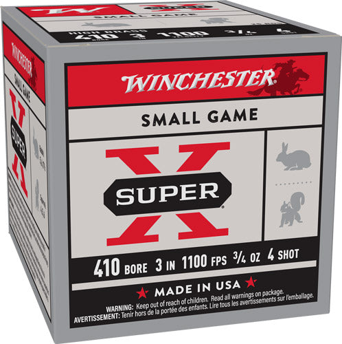 Winchester Super X HIGH BRASS Heavy Game Load .410 Bore 3 in 3/4 oz #4