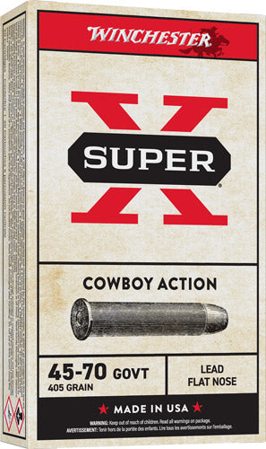 Winchester .45-70 Government Super X Cowboy Action 405gr Solid Ammo