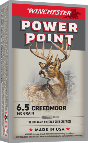 Winchester 6.5mm Creedmoor Power-Point 140gr JSP Ammo