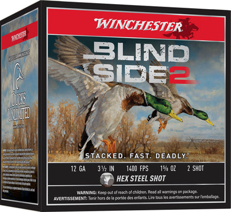 Winchester Blind Side 2 12 Gauge 3 1/2" 1 5/8 oz #2 Shot