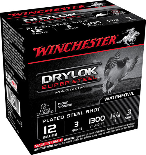 Winchester Drylok Super Steel Magnum 12 Gauge 3" 1 3/8 oz #3 Shot