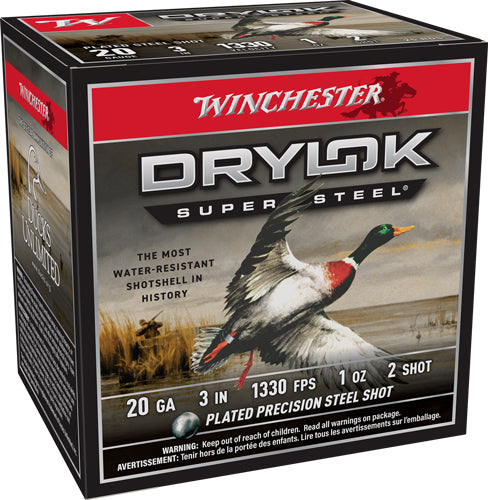 Winchester XSM2032 Drylok Super Steel Magnum 20 Gauge 3" 1oz #2 1330 fps