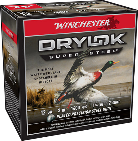 Winchester Drylok Super Steel Magnum 12 Gauge 3" 1 1/4 oz #2 Shot