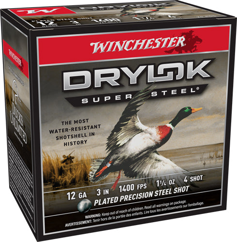 Winchester Drylok Super Steel Magnum 12 Gauge 3" 1 1/4 oz #4 Shot