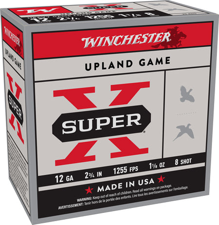 Winchester XU12H8   12 Gauge 2-3/4 1-1/8oz #8 1255 FPS.