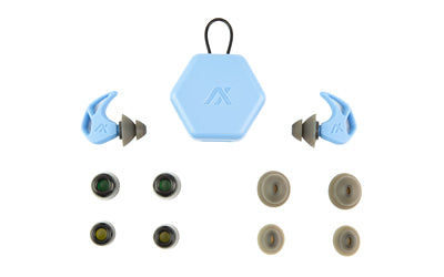 AXIL X20, Earplugs, Slate Blue, Includes (3) Silicon Tips, (2) Foam Tips and Pocket Carry Case X20-BLUE