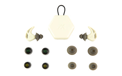 AXIL X20, Earplugs, Bone White, Includes (3) Silicon Tips, (2) Foam Tips and Pocket Carry Case X20-BONE