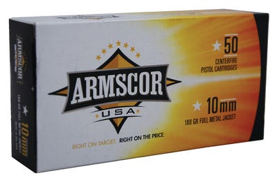 Armscor 10mm Auto 180gr FMJ Ammo