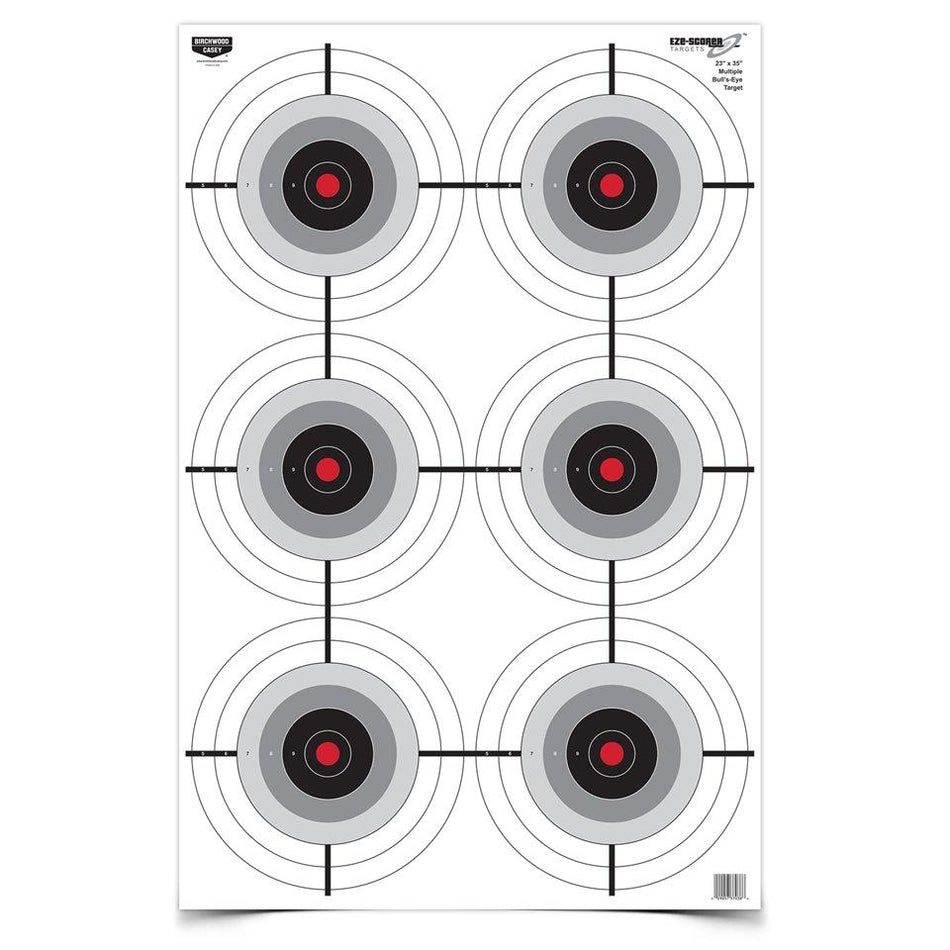 Birchwood Casey Eze-Scorer Multiple Bull's-Eye Paper Target - 23"x35" 5 Pack