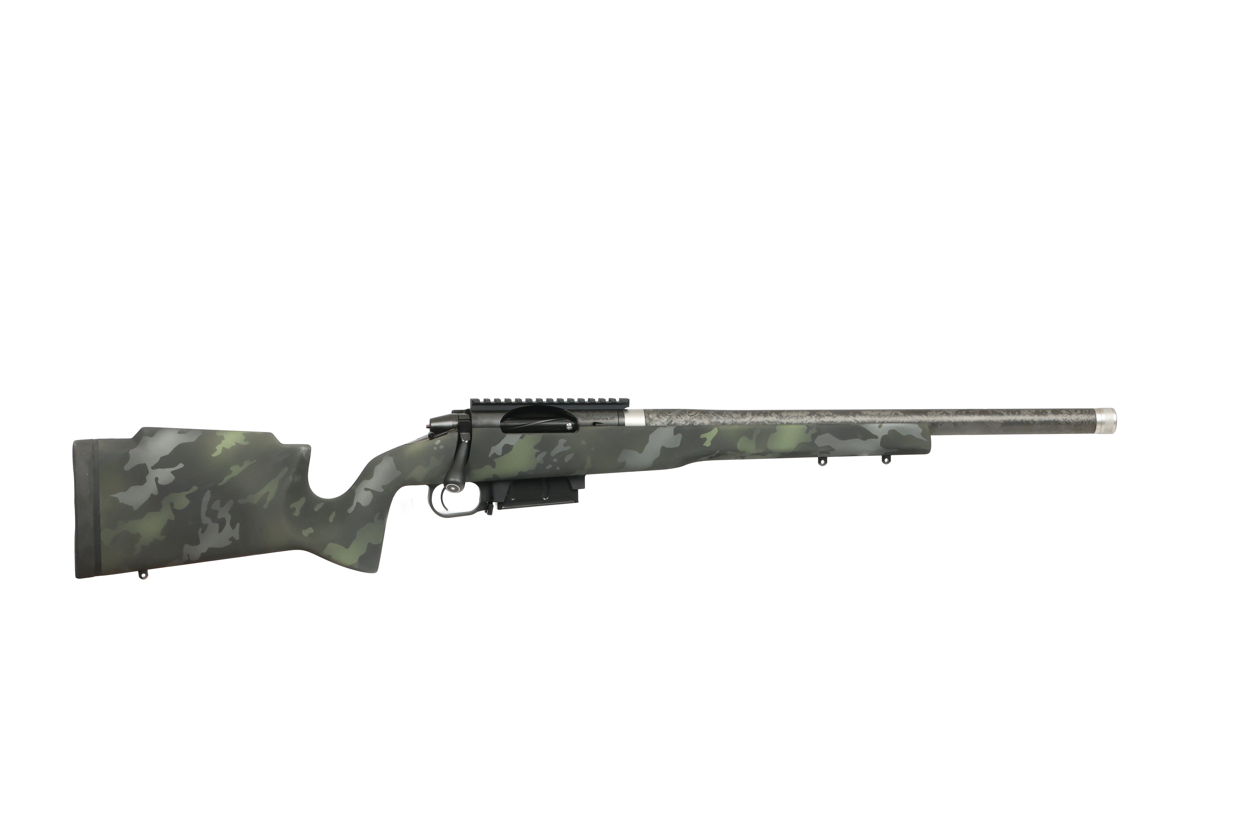 Proof Research 151396 Elevation MTR 2.0 6.5 PRC 3+1 20" Carbon Fiber Match Grade Threaded Barrel, Black Receiver w/Picatinny Rail, Midnight Camo Proof Fixed Carbon Fiber Stock, Right Hand