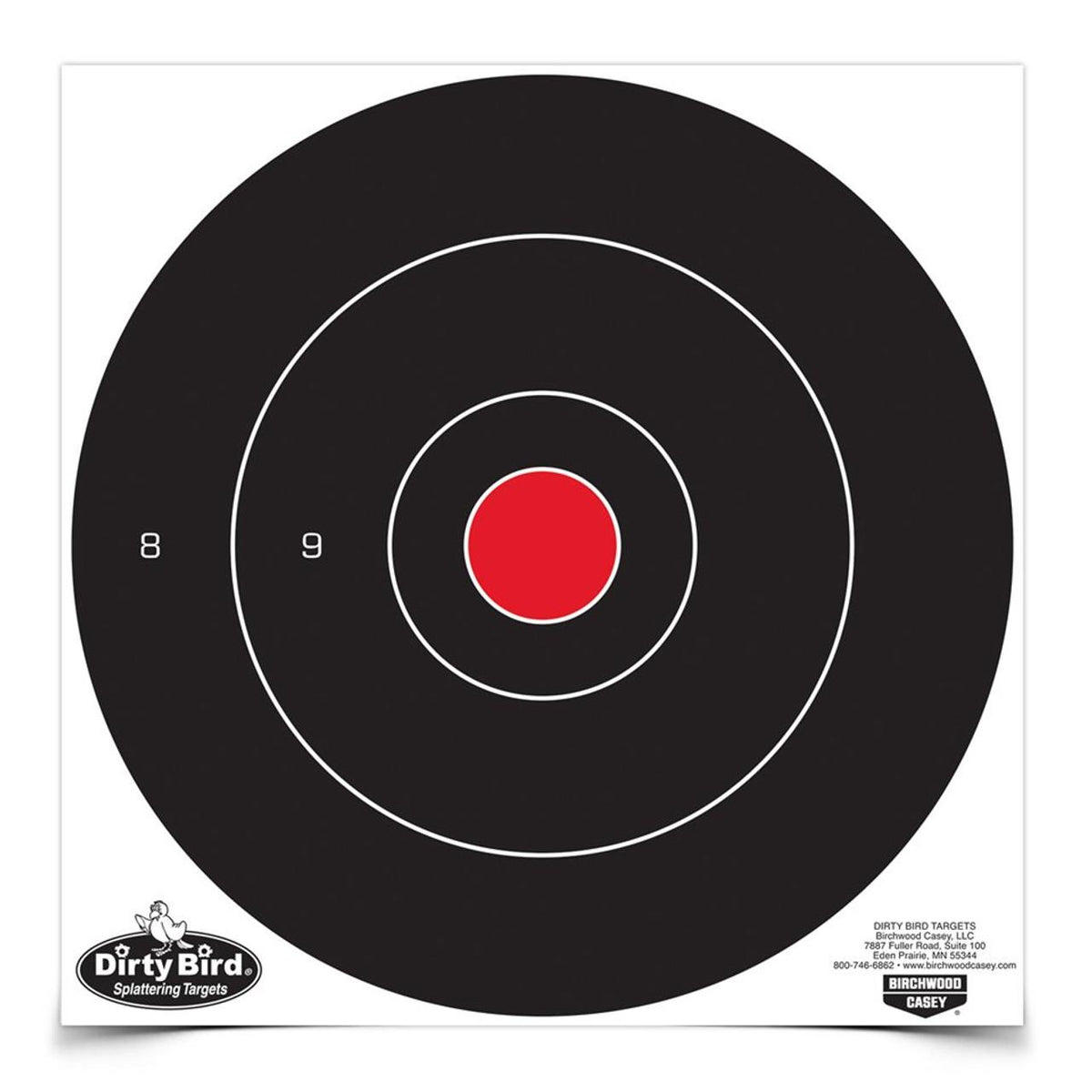 Birchwood Casey Dirty Bird 12" Bull's-Eye Target 100/ct