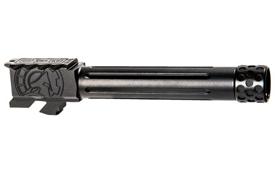Battle Arms Development ONE:1 Barrel, Fits Glock 19 Gen 3,4,5 and 19X, 9mm, Threaded and Fluted, Black Finish BAD-BBLG19BNFT