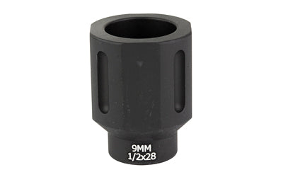 Battle Arms Development HEX FLASHCAN, Blast Diverter, 9MM, Anodized Finish Black, 1/2X28 Threaded BAD-FLASHCAN-6-1-2x28