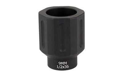 Battle Arms Development HEX FLASHCAN, Blast Diverter, 9MM, Anodized Finish Black, 1/2X36 Threaded BAD-FLASHCAN-6-1-2x36
