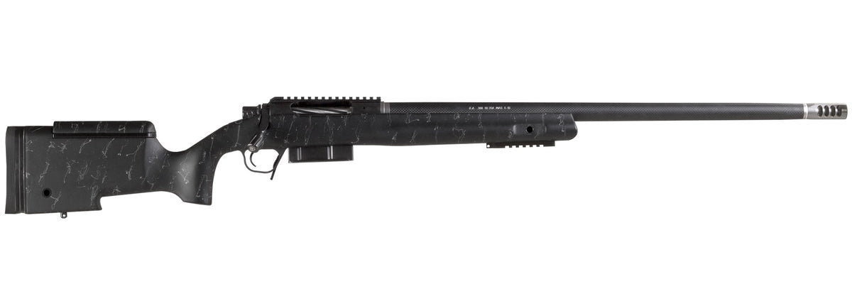 Christensen Arms CA10270285481 BA Tactical Long Range 300 Win Mag 3+1 26" Carbon Fiber Barrel, Black Nitride Finish, Black with Gray Webbing Stock