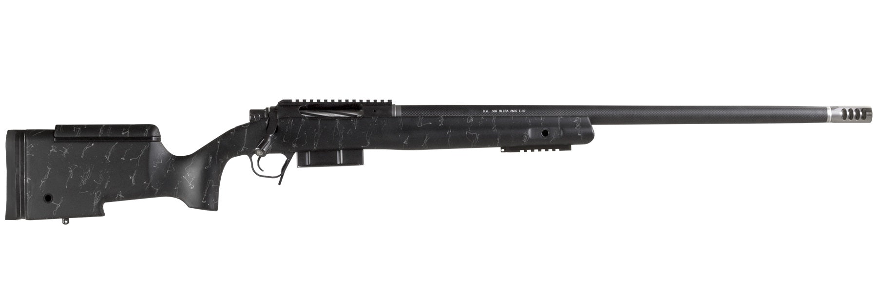 Christensen Arms CA10270H85281 BA Tactical Long Range 6.5 Creedmoor 4+1 26" Carbon Fiber Barrel, Black Nitride Finish, Black with Gray Webbing Stock