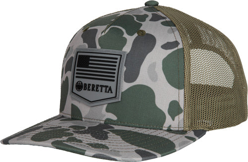 BERETTA CAP PM TRUCKER R 112 RUBBER PATCH GREEN DUCK CAMO