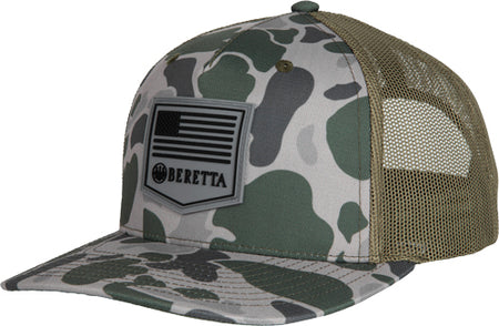 BERETTA CAP PM TRUCKER R 112 RUBBER PATCH GREEN DUCK CAMO