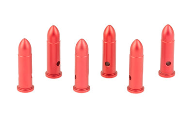 Birchwood Casey DURACAP Training Rounds, 22LR, Aluminum Construction, Anodized Finish, Red, 6 Pack BC-DCTR-22LR