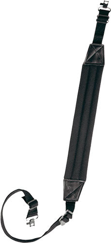 BULLDOG BLACK DELUXE PADDED 1" RIFLE SLING W/ SWIVELS