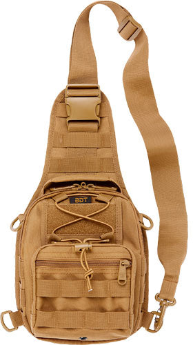 BULLDOG BDT X-SMALL SLING BAG` W/MOLLE WEBBING TAN