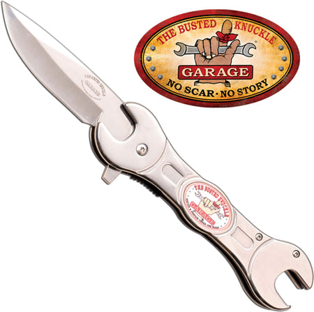 MC BUSTED KNUCKLE 3" DROP POINT STAINLESS/STAINLESS<