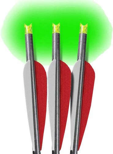 LUMENOK XBOW ARROW 22" BARNETT HEADHUNTER GREEN CRESCENT 3PK