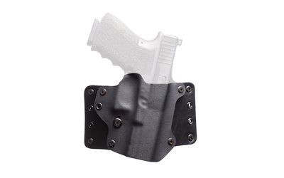 BlackPoint Tactical Leather Wing OWB Holster, Fits Sig P365 AXG Legion, Right Hand, Black Kydex & Leather, 1.75" Belt Loops 170892