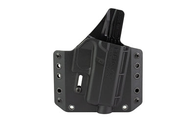 Bravo Concealment BCA, OWB Concealment Holster, 1.5" Belt Loops, Fits Glock 43/43X/43X MOS, Right Hand, Black, Polymer, Does not fit Glock 48 BC10-1028
