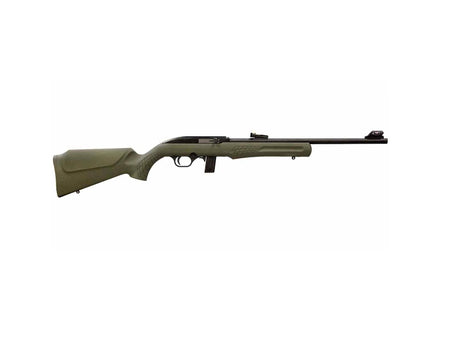 Rossi RS22L1811OD RS22 Semi-Auto 22 LR Caliber with 10+1 Capacity, 18" Barrel, Matte Black Metal Finish & Monte Carlo OD Green Synthetic Stock Right Hand (Full Size)