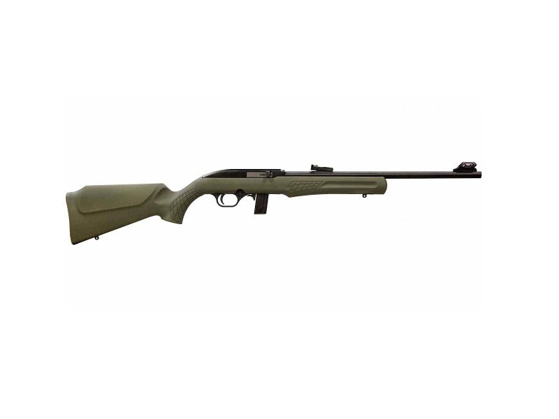 Rossi RS22L1811OD RS22 Semi-Auto 22 LR Caliber with 10+1 Capacity, 18" Barrel, Matte Black Metal Finish & Monte Carlo OD Green Synthetic Stock Right Hand (Full Size)