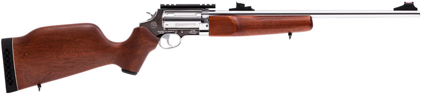 Rossi SCJ4510SS Circuit Judge 45 Colt (LC) Caliber or 410 Gauge with 5rd Capacity, 18.50" Barrel, Polished Stainless Metal Finish & Hardwood Monte Carlo Stock Right Hand (Full Size)
