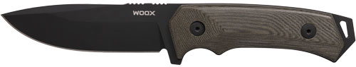 WOOX KNIFE ROCK 62 FIXED BLADE 4.25" BLACK MICARTA PLAIN HND!