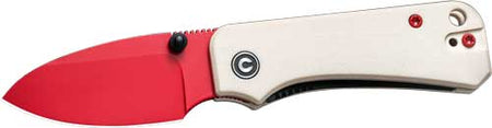 CIVIVI KNIFE BABY BANTER 2.34" IVORY G10/RED BLADE LINERLOCK!