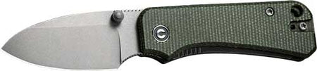 CIVIVI KNIFE BABY BANTER 2.34" GREEN MICARTA/GRAY STNWSH!