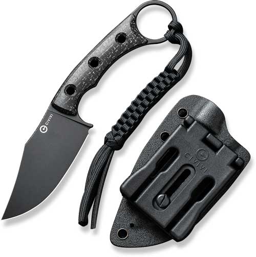 CIVIVI KNIFE MIDWATCH 3.39" BLK BURLAP MICARTA/BLK STNWSH!