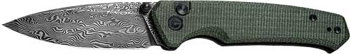 CIVIVI KNIFE ALTUS 2.97" GREEN MICARTA/BLACK DAMASCUS!