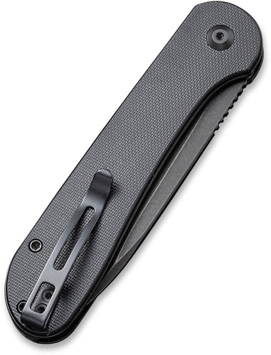 CIVIVI KNIFE ELEMENTUM 3.47" BLACK G-10/BLACK STONEWASH