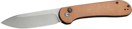 CIVIVI KNIFE ELEMENTUM 3.47" BROWN MICARTA/GRAY STONEWASHED