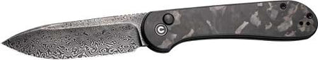 CIVIVI KNIFE ELEMENTUM 3.47" MARBLE CARBON FIBER/BLK STNWSH