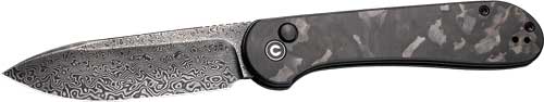 CIVIVI KNIFE ELEMENTUM 3.47" MARBLE CARBON FIBER/BLK STNWSH