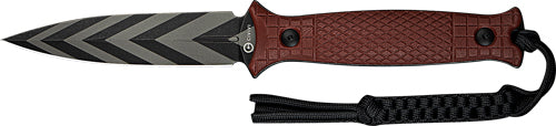 CIVIVI KNIFE PERFRICO FIXED 4.49" BUGUNDY G10/STRIPED BLD