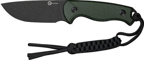 CIVIVI KNIFE TIMBERBARK 3.2" FIXED GREEN MICARTA/BLK STNWSH