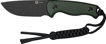 CIVIVI KNIFE TIMBERBARK 3.2" FIXED GREEN MICARTA/BLK STNWSH